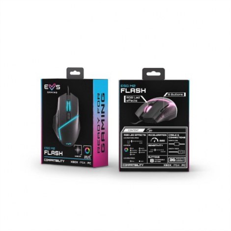 Energy Sistem Gaming Mouse ESG M2 Flash USB 2.0, 6400 DPI, 8 customizable buttons, RGB LED's Energy Sistem | Wired | ESG M2 Flas - 4